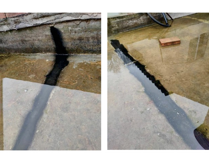 常見蓄水的樓頂，用三元乙丙橡膠防水涂料，完美修復